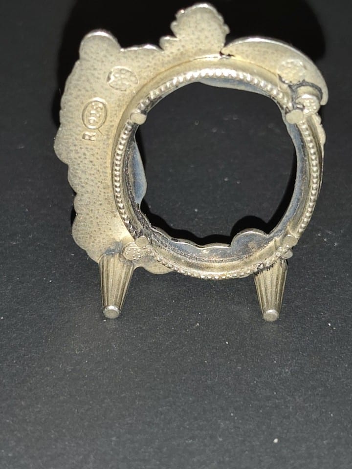 Miniature Antique Vintage Sterling Silver 925 Photo Frame — foto 4