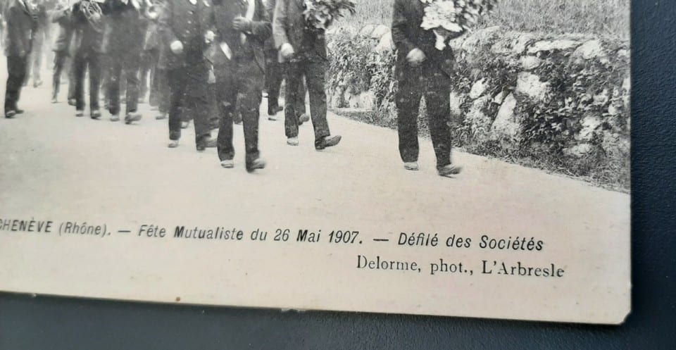 CPA 69 VILLECHENEVE Fête Mutualiste 26 Mai 1907 animée ORIGINAL FRANCE — photo 2