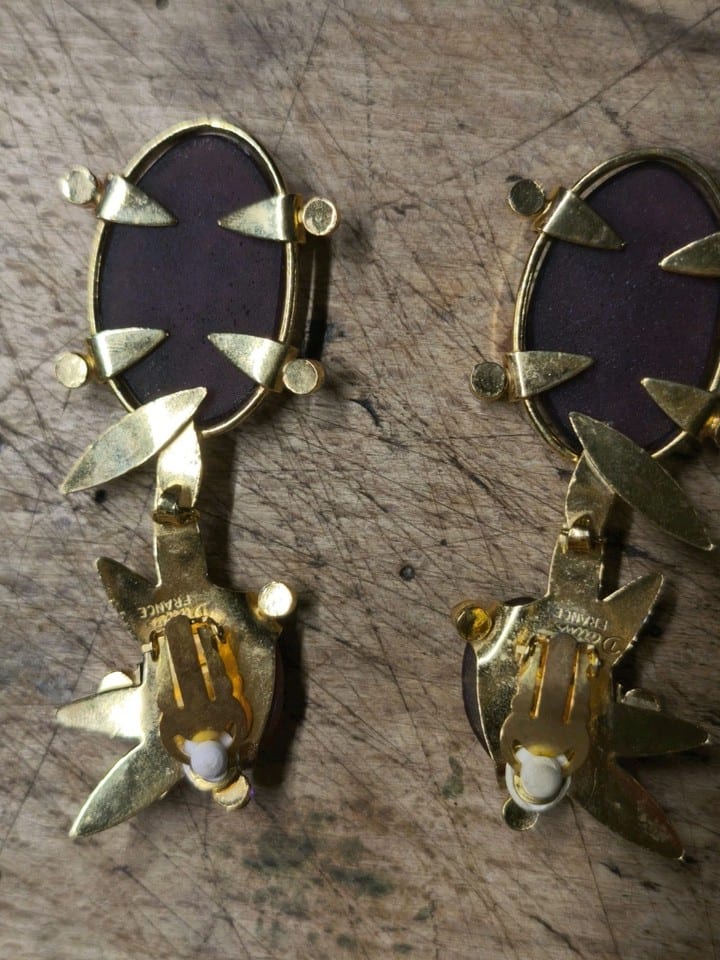 Clips d'oreilles Daum Hilton McConnico turquoises avec boîte et étui — foto 5