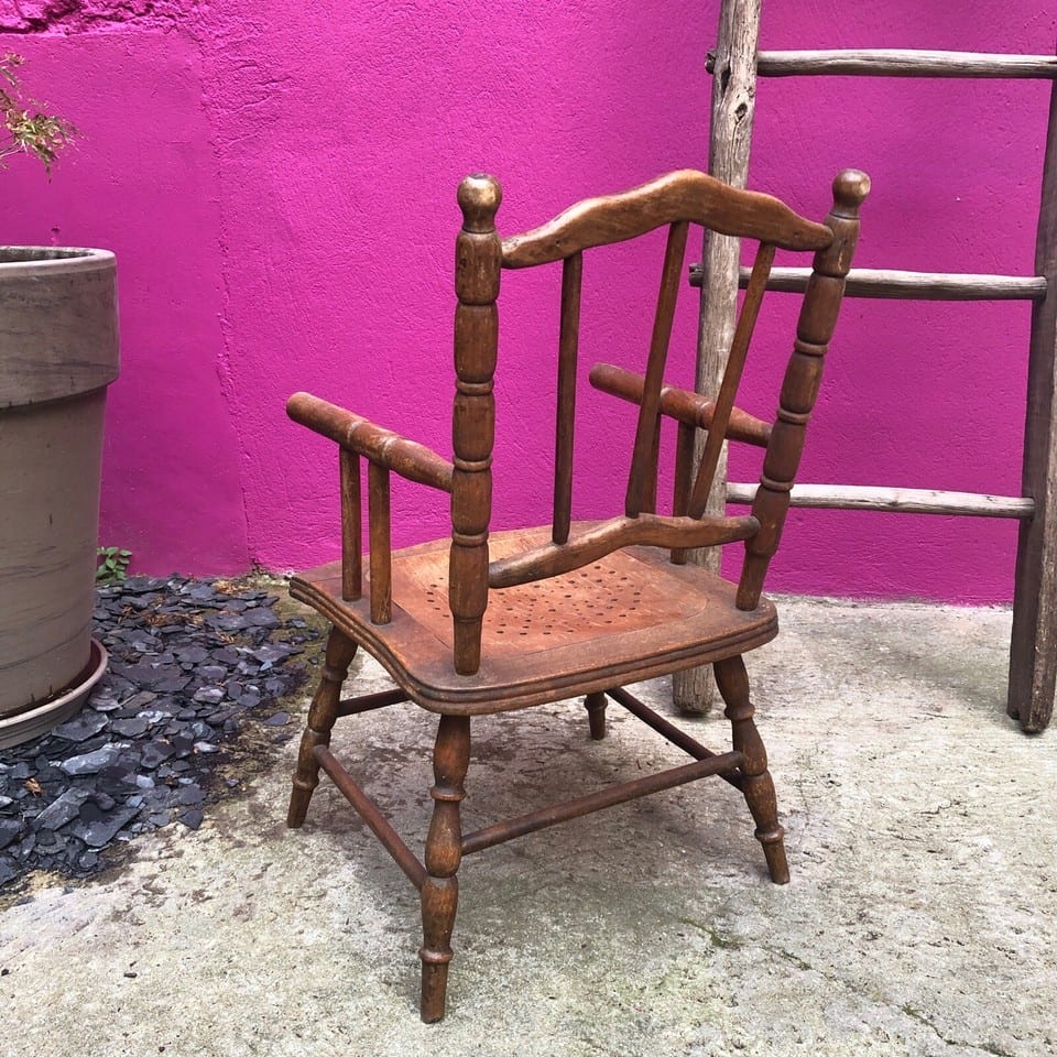 Chaise bois enfant Baumann Colombier Fontaine 1900 — foto 3