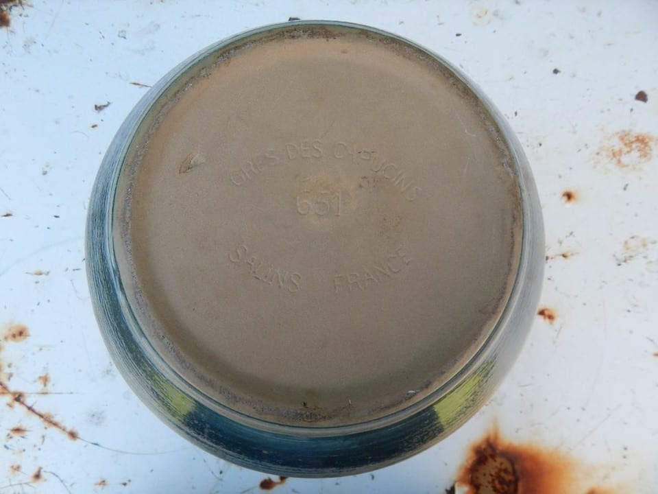 ANCIEN VASE en Grès à Deux Anses Signé GRES Des CAPUCINS SALINS France — photo 7