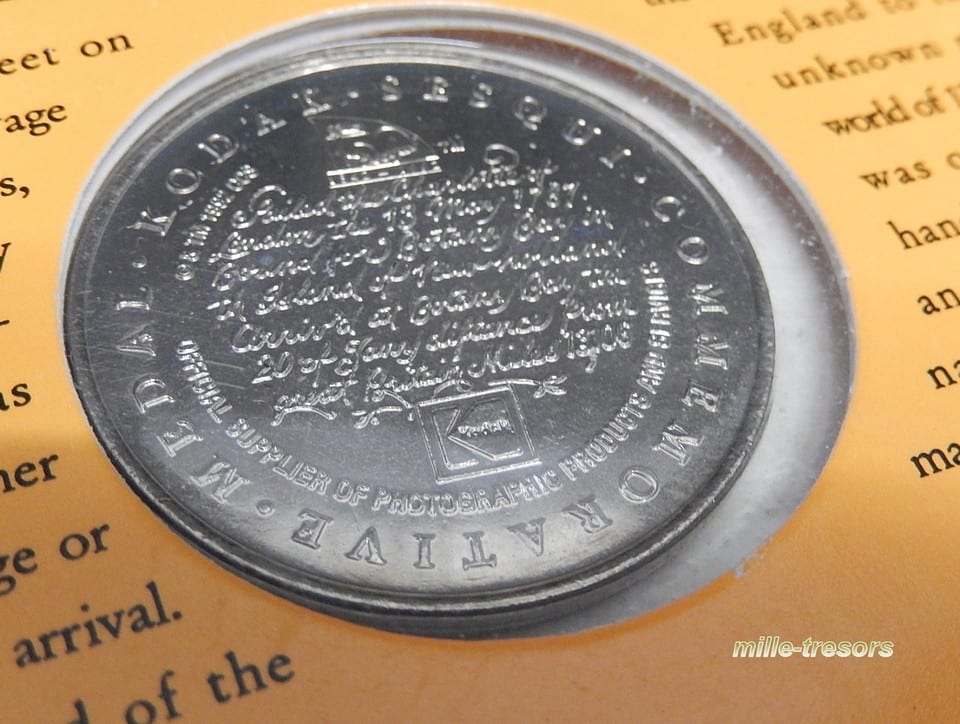 Réplique 1ère Médaille COMMEMORATIVE d'AUSTRALIE 1778 1992 CHARLOTTE - KODAK — Foto 4