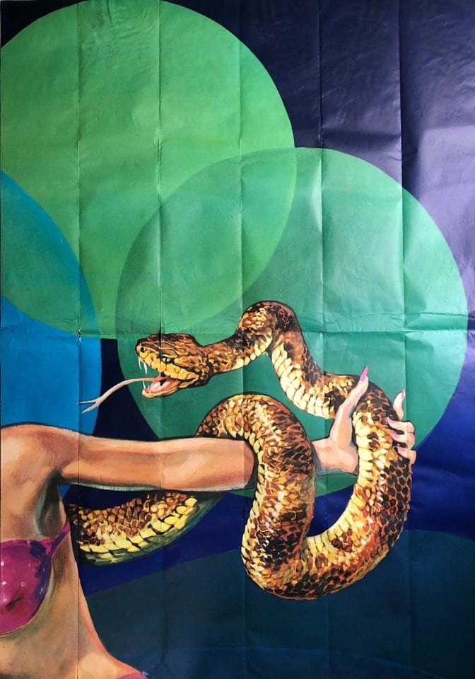 Affiche géante cirque Bouglione pin Up Marcello crocodile Colizzi 200X280 — Foto 2