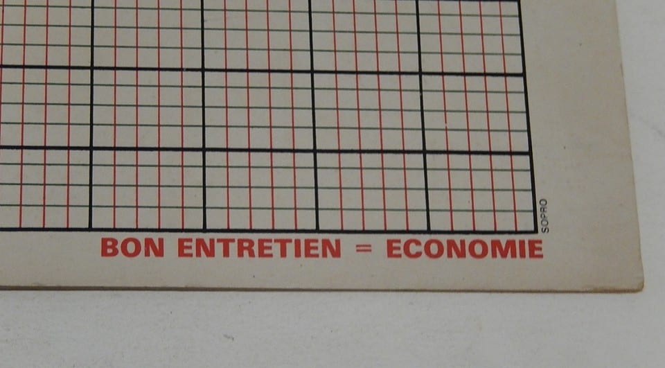Ancien panneau ANTAR PLAN de GRAISSAGE avec les préconisations - Vintage Gaulois — Foto 5