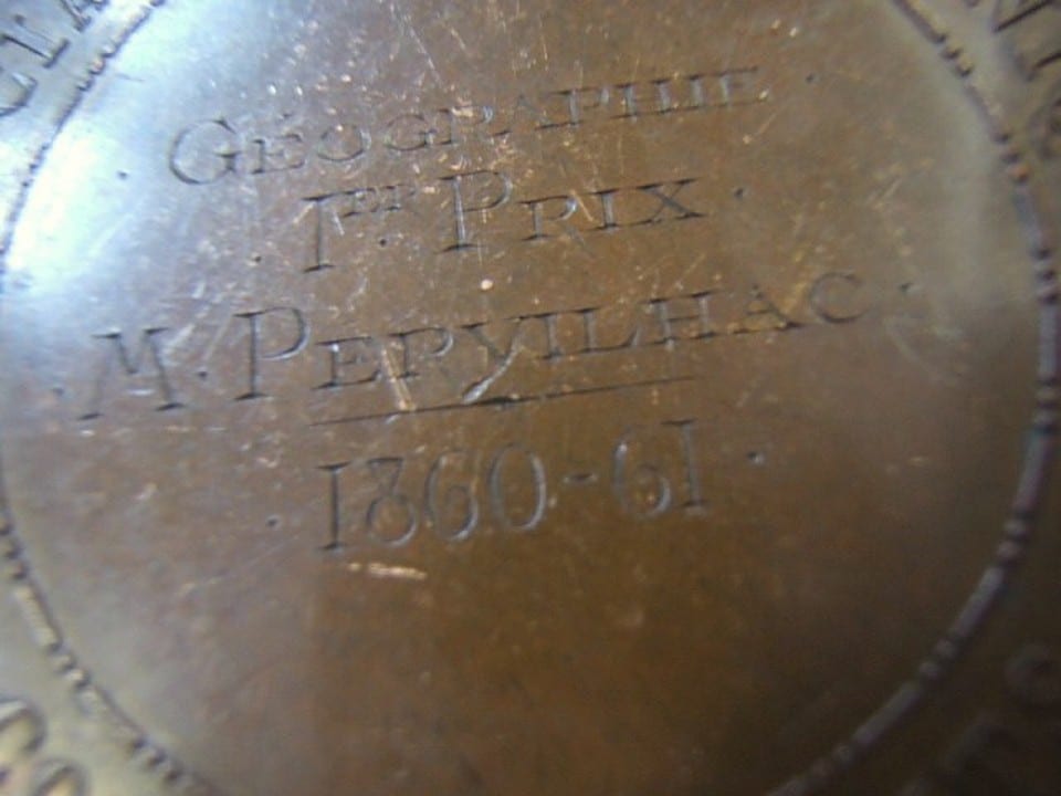 Médaille Ecole Polytechnique Second Empire 1860 Brenet ORIGINAL FRENCH MEDAL — photo 3