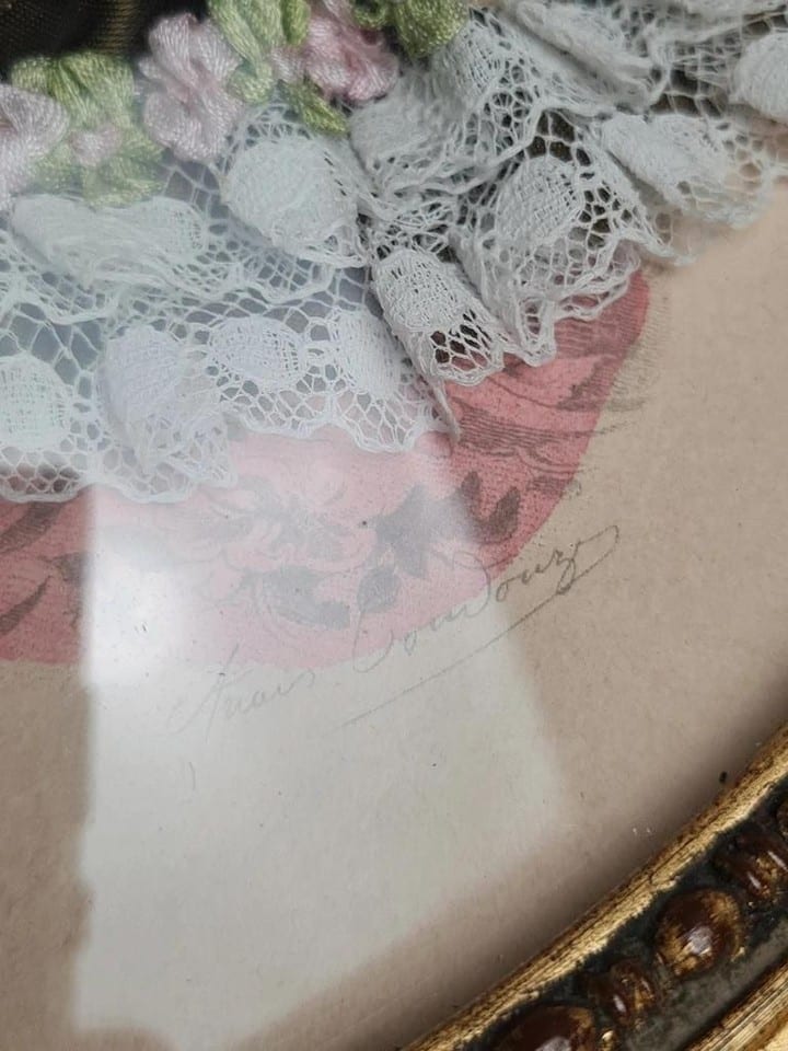 Cadre ovale vintage verre bombé “la Mode Illustrée” Anaïs Toudouze — photo 8