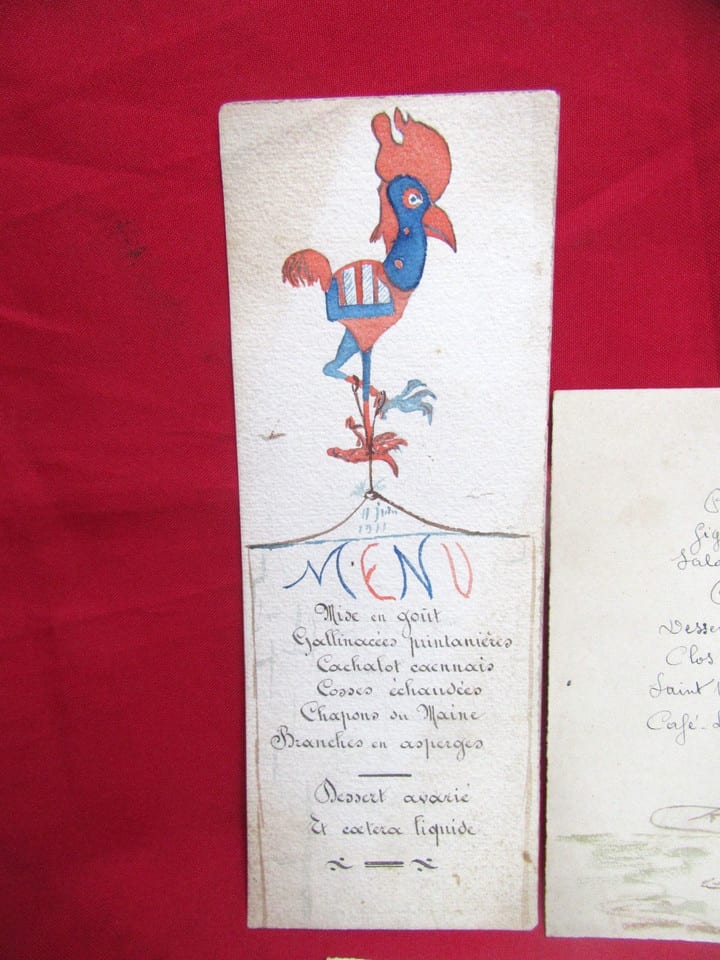lot de 5 menus - 1911- 1926- — photo 2