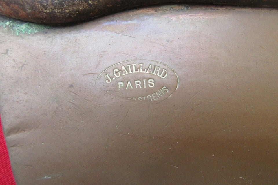Ancien Couvercle Casserole Cuivre J Gaillard Paris  diam 34 CMS — photo 2