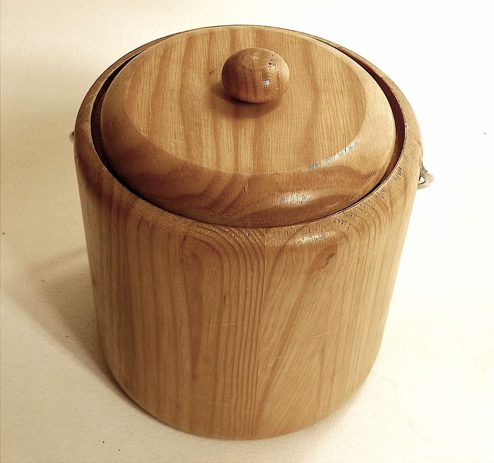 Seau à glace bois style scandinave Années 70 — photo 2