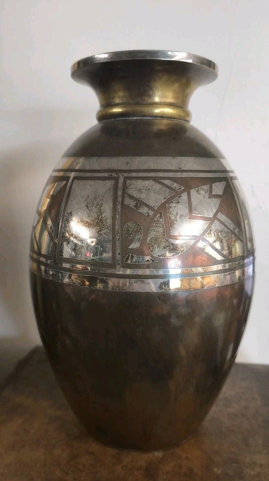 Luc Lanel Vase Art Deco Dinanderie Pour Christofle 1930 — foto 2