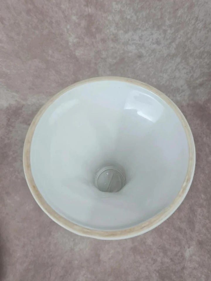 Cache-pot sur pied en porcelaine fleurie Vintage années 70 — foto 7