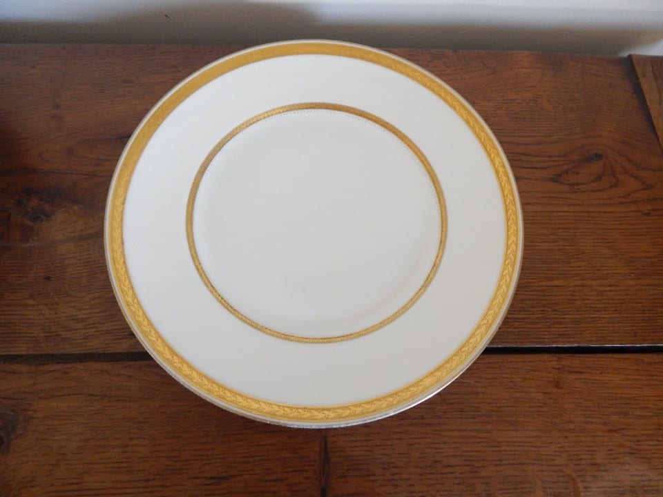 6 ANCIENNES ASSIETTES Plates PORCELAINE Limoges L. Bernardaud & Cie  Liseré Doré — photo 6