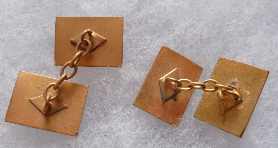Boutons de Manchette insigne Aviso Colonial D'ENTRECASTEAUX 1933-1948 Marine — photo 2