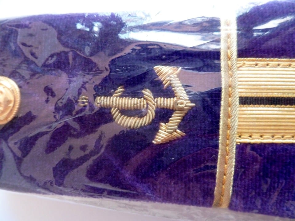 Epaulettes Pattes d'épaule MARINE NATIONALE ECOLE COURBET CORPS ENSEIGNANT or — photo 2
