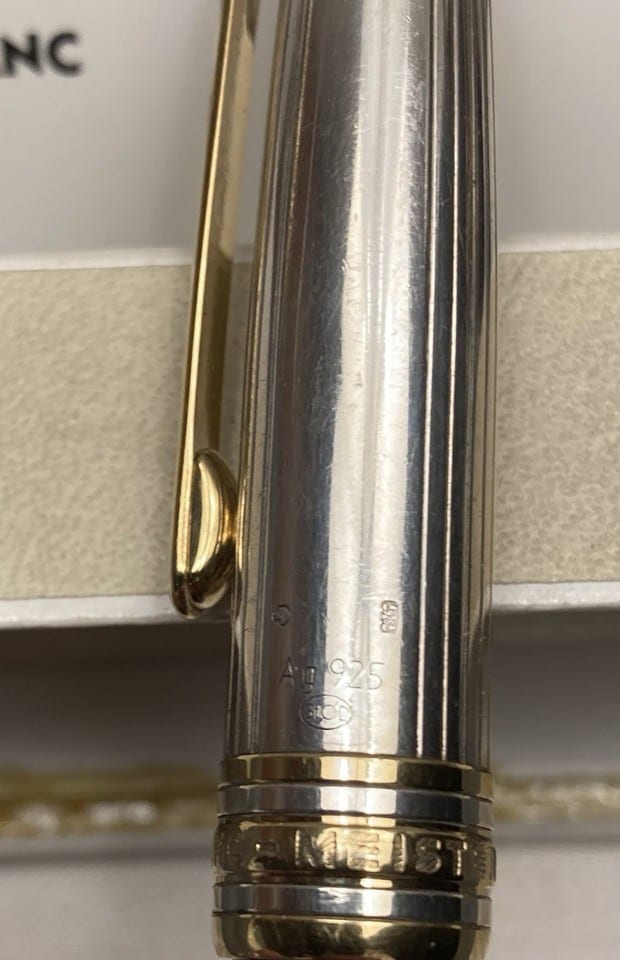 Stylo vintage Montblanc meisterstück capuchon argent massif — foto 8