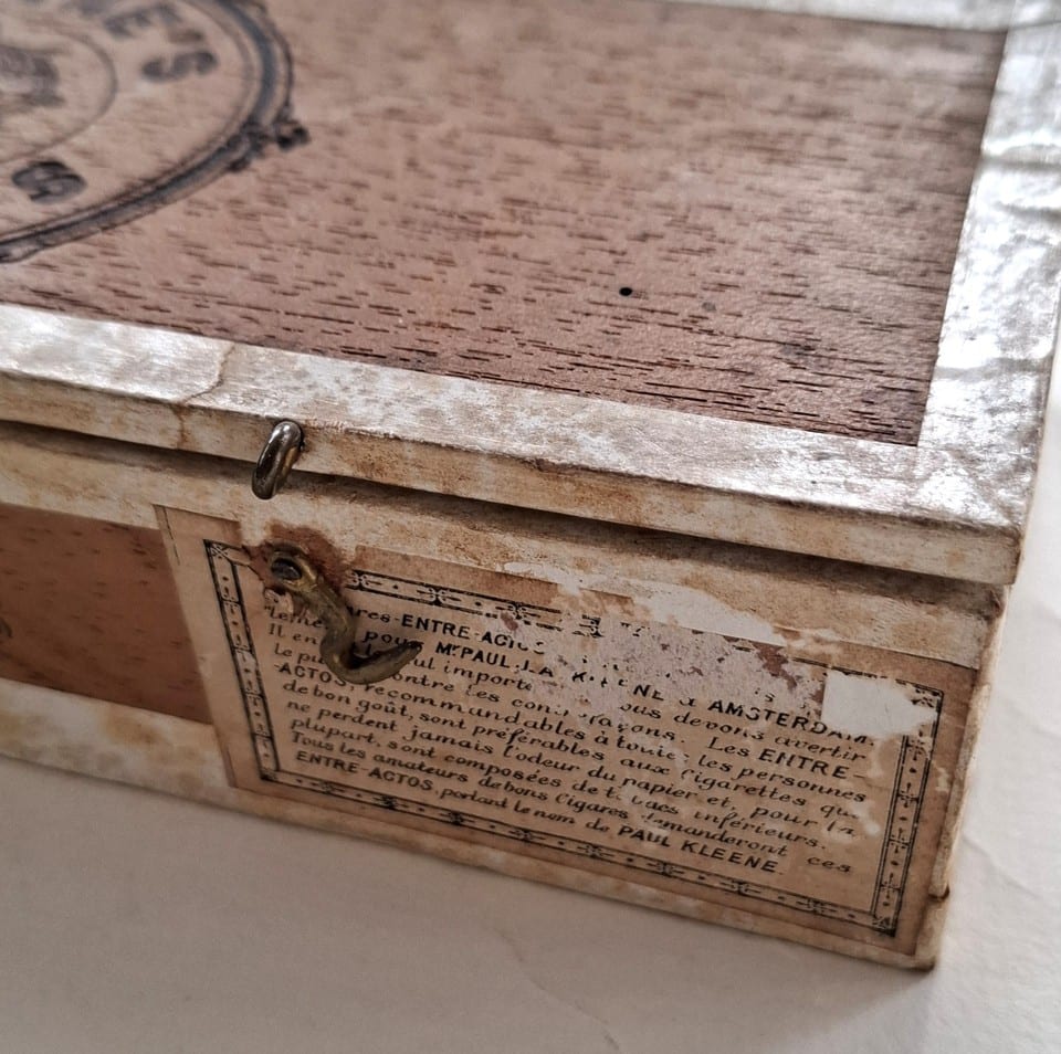 Rare boite à cigares Paul KLEENE'S Amsterdam Entre Actos en bois avec fermoirs — foto 7