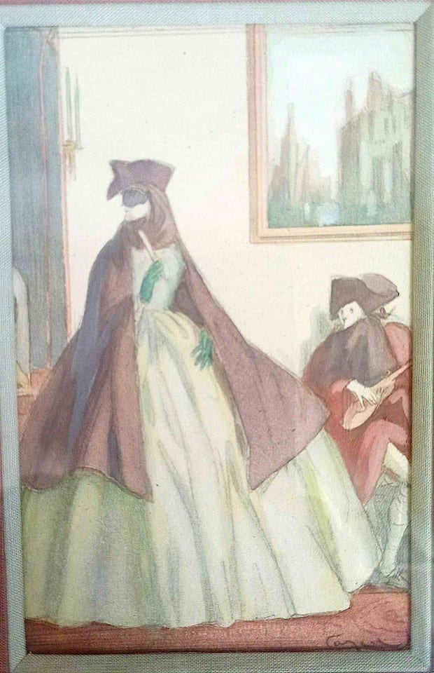 Paire d'aquarelle et gouache originales de Ferdinand Fargeot 1946 — photo 5