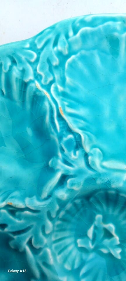 gien assiette à huitres couleur turquoise — photo 3