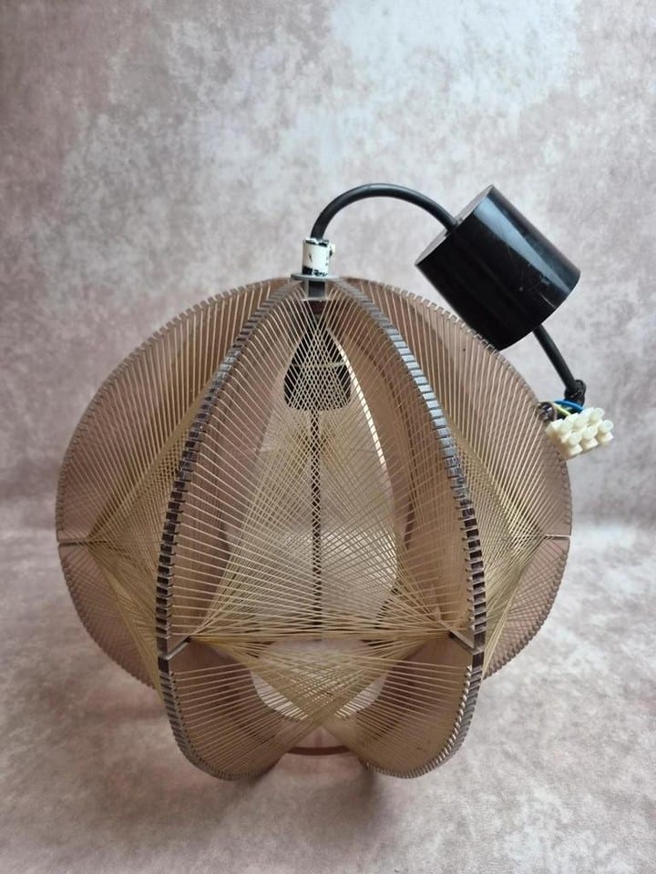 Suspension vintage Space Age – Paul Secon Sompex – Plexiglas fumé – Années 70 — photo 2