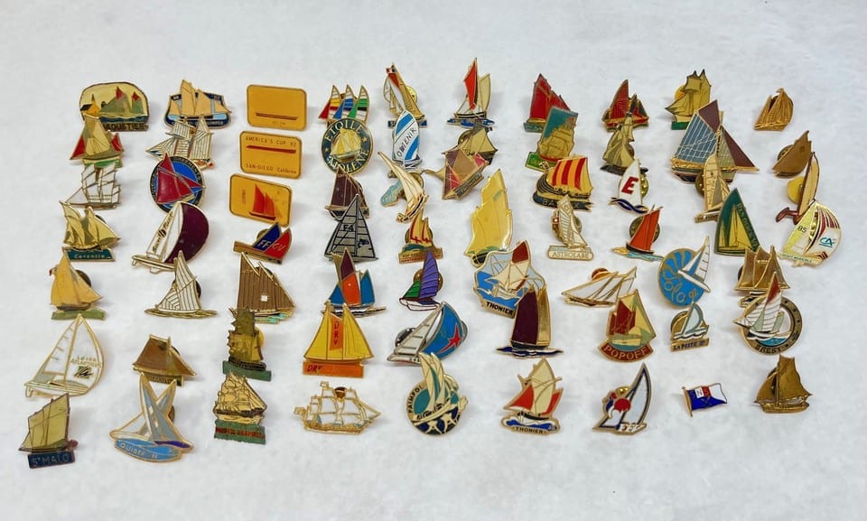 Lot 67 pin’s thème mer bateaux voile voiliers nautique sailer