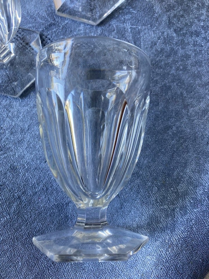 Verres en cristal Baccarat, modèle Bourbon, Art Déco — foto 3