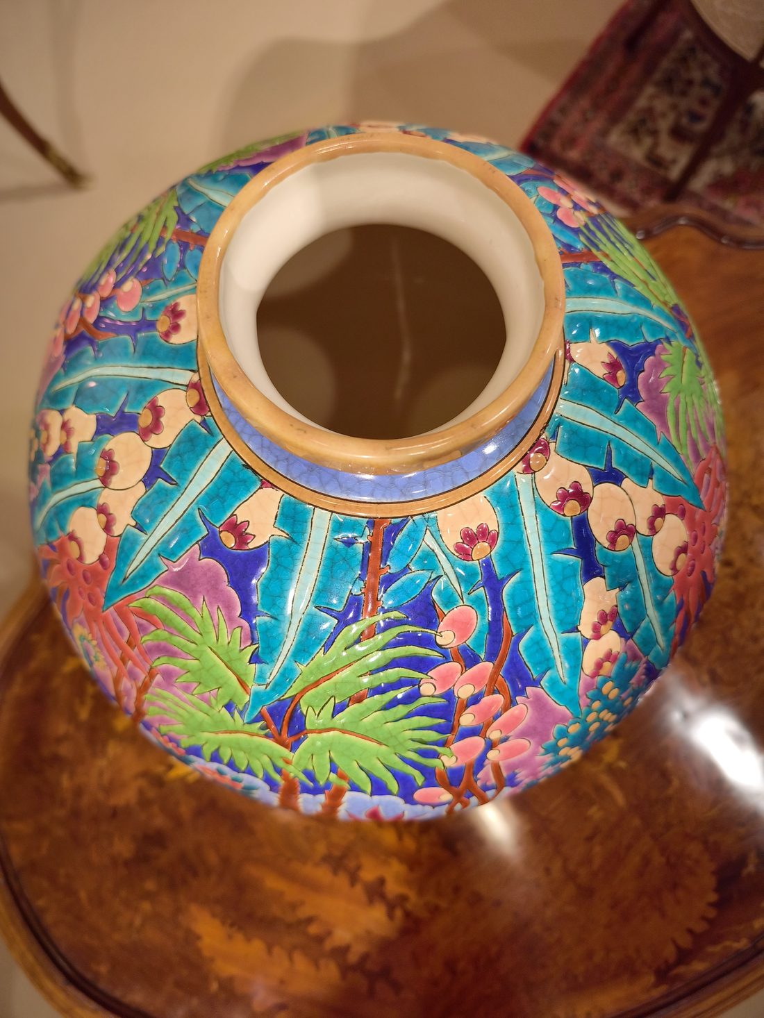 Vase Boule coloniale Longwy — photo 2