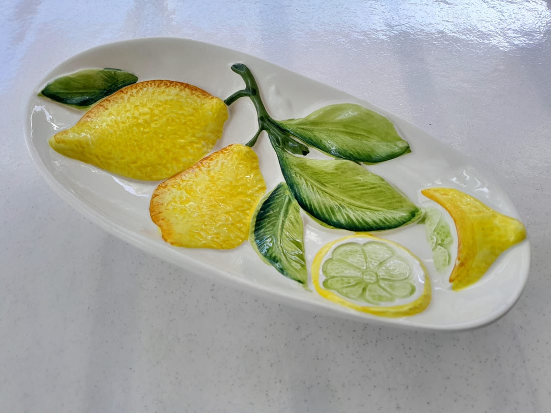 Ravier en barbotine citrons-Ref 006 — photo 4