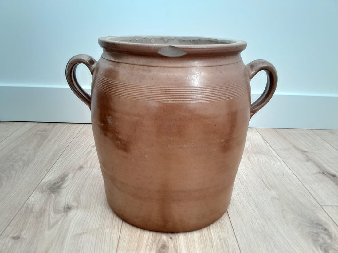 Pot en grès marron vernissé - Ref 018 — photo 2