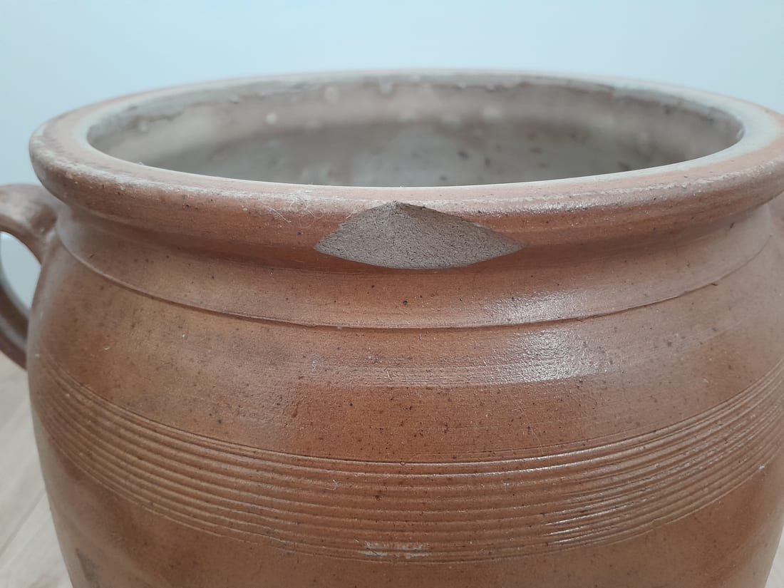 Pot en grès marron vernissé - Ref 018 — photo 4