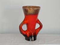 ANCIENNE VASE en Céramique Vallauris de Forme Libre à 2 ANSES Signé