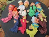 marionnette vintage lot de 9