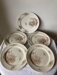 Assiettes plates terre de fer Luneville K&G modèle Rocaille