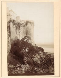PHOTOGRAPHIE SÉPIA fin XIXe siècle MONT SAINT-MICHEL REMPARTS BRETAGNE NORMANDIE