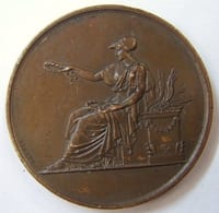 Médaille Ecole Polytechnique Second Empire 1860 Brenet ORIGINAL FRENCH MEDAL