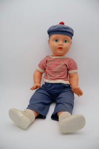 Baigneur marin vintage Made in France 690 en celluloïd tenue matelot