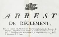 PLACARD 1786 Ephemera Rennes Arrêt de règlement concernant le commerce du beurre