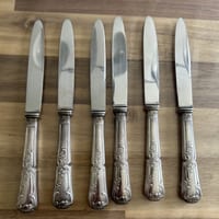 Lot 6 Couteaux Métal Argenté