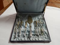 ANCIEN SERVICE à DESSERT Mignardise Allemagne en ARGENT Fourchettes Couteaux