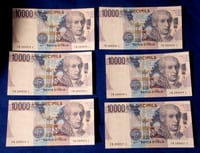 6 BILLETS  10000 LIRE DIECIMILA  1984 - ITALIE- ITALY- ITALIA