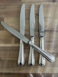 4 couteau de table CHRISTOFLE modèle SPATOURS métal argenté Couvert 24,5 cm