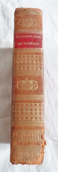 DICTIONNAIRE GEOGRAPHIQUE PORTATIF DE VOSGIEN 1834 RELIURE CUIR 8 CARTES