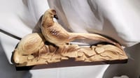 Sculpture Art Déco Couple de Faisans en Céramique – Années 30