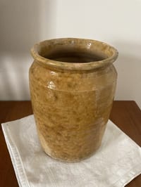 Grand pot à confit, graissier en terre cuite émaillée, XIXème