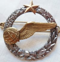 INSIGNE BREVET ELEVE NAVIGATEUR ARMEE AIR 1920/1940 ORIGINAL FRENCH WINGS WWII