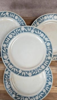 Lot de 4 assiettes vintage Creil & Montereau – Service Varsovie