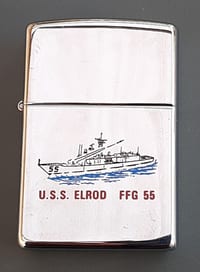 1997 BRIQUET ZIPPO USS ELROD US NAVY Marine USA FFG 55 ORIGINAL VINTAGE