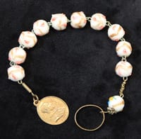 Dizainier bracelet chapelet perles Murano Pape Pont Max Pio IX S Paulus S Petrus