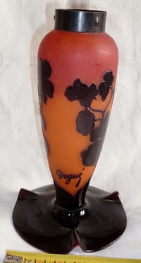 Degué 1930 Pied de lampe pâte de verre ART DECO ORIGINAL France à compléter
