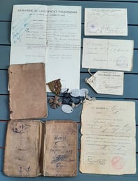 WW1 Lot Poilu Blessé 113° Régiment Toulon 1914-1918 Croix de Guerre Documents