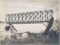 PHOTOGRAPHIE RECONSTRUCTION CHEMINS DE FER c1920 OUVRAGE MARAINVILLER PONT HENRY